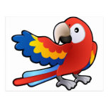 cute friendly Macaw Parrot Post Cards