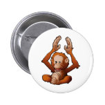 cute friendly Orangutan Buttons