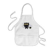 Cute Friends in Ninja Costume Aprons