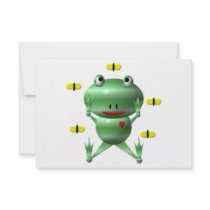 Cute frog and flies!