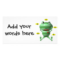 Cute frog and flies!