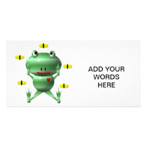 Cute frog and flies!