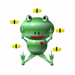 Cute frog and flies! photo sculptures