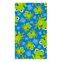 Cute Frog Patterned Bookmark Business Card Templates
