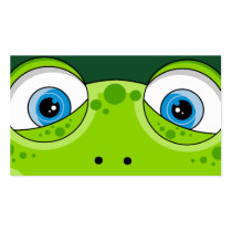 Cute Frog Patterned Bookmark Business Card Template