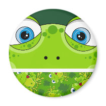 Cute Frog Patterned Magnet