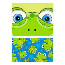 Cute Frog Patterned RSVP Card Announcements
