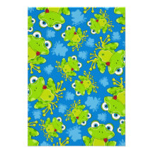 Cute Frog Patterned RSVP Card Personalized Announcements