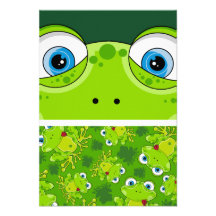 Cute Frog Patterned RSVP Card Personalized Announcements