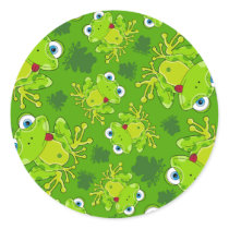 Cute Frog Patterned Sticker