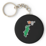 cute frog playing basketball keychains