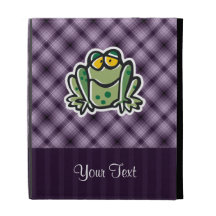 Cute Frog; Purple iPad Cases