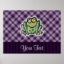 Cute Frog; Purple Print