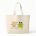 Cute Frog Reusable Shopping Bag Navy