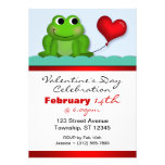 Cute Froggy Heart Valentine's Day Invitations