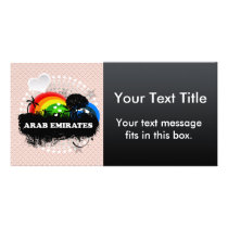 Cute Fruity Arab Emirates Customized Photo Card