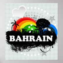 Cute Fruity Bahrain Poster