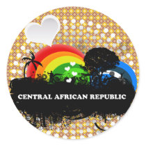 Cute Fruity Central African Republic Stickers