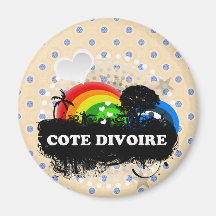 Cute Fruity Cote Divoire Fridge Magnets
