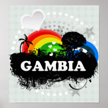 Cute Fruity Gambia Posters