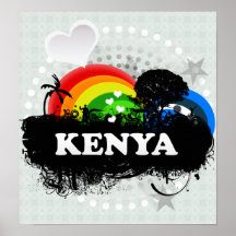 Cute Fruity Kenya Posters