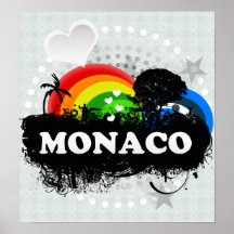 Cute Fruity Monaco Print