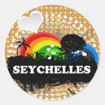 Cute Fruity Seychelles Round Sticker