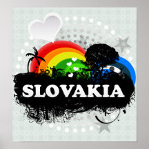 Cute Fruity Slovakia Poster