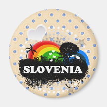 Cute Fruity Slovenia Fridge Magnets