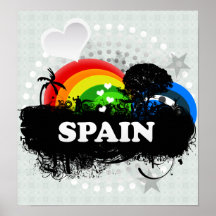Cute Fruity Spain Poster