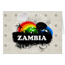 Cute Fruity Zambia Greeting Cards