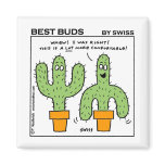 Cute Funny Cactus Cartoon Fridge Magnet