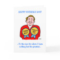 Cute Funny Fathers Day Greeting Card