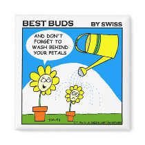 Cute Funny Gardening Cartoon Fridge Magnet