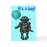 Cute funny it's a boy announcement card design