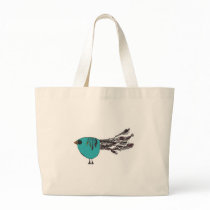 cute funny little peacock canvas bags
