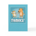 Cute, Funny Thank You card: Cat and Dog