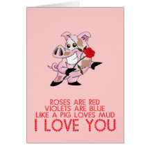 Cute funny Valentine's day Greeting Card