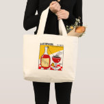 Cute Funny Wine Lover's Cartoon Grocery Tote bags