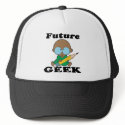 cute future geek black baby hats