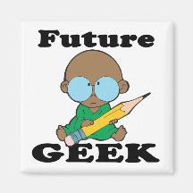 cute future geek black baby magnet
