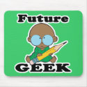 cute future geek black baby mousepads