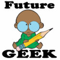 cute future geek black baby photo sculptures