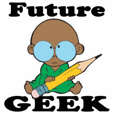 cute future geek black baby photo sculpture by geekme