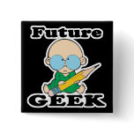 cute future geek white baby button