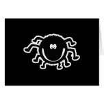 cute fuzzy spider greeting card