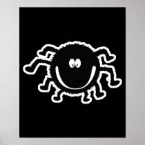 cute fuzzy spider print