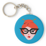 Cute Geek Girl keychains