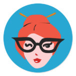 Cute Geek Girl stickers