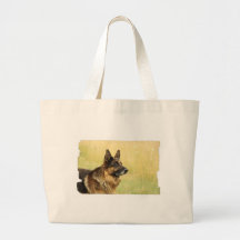Cute German Shepherd  Canvas Bag